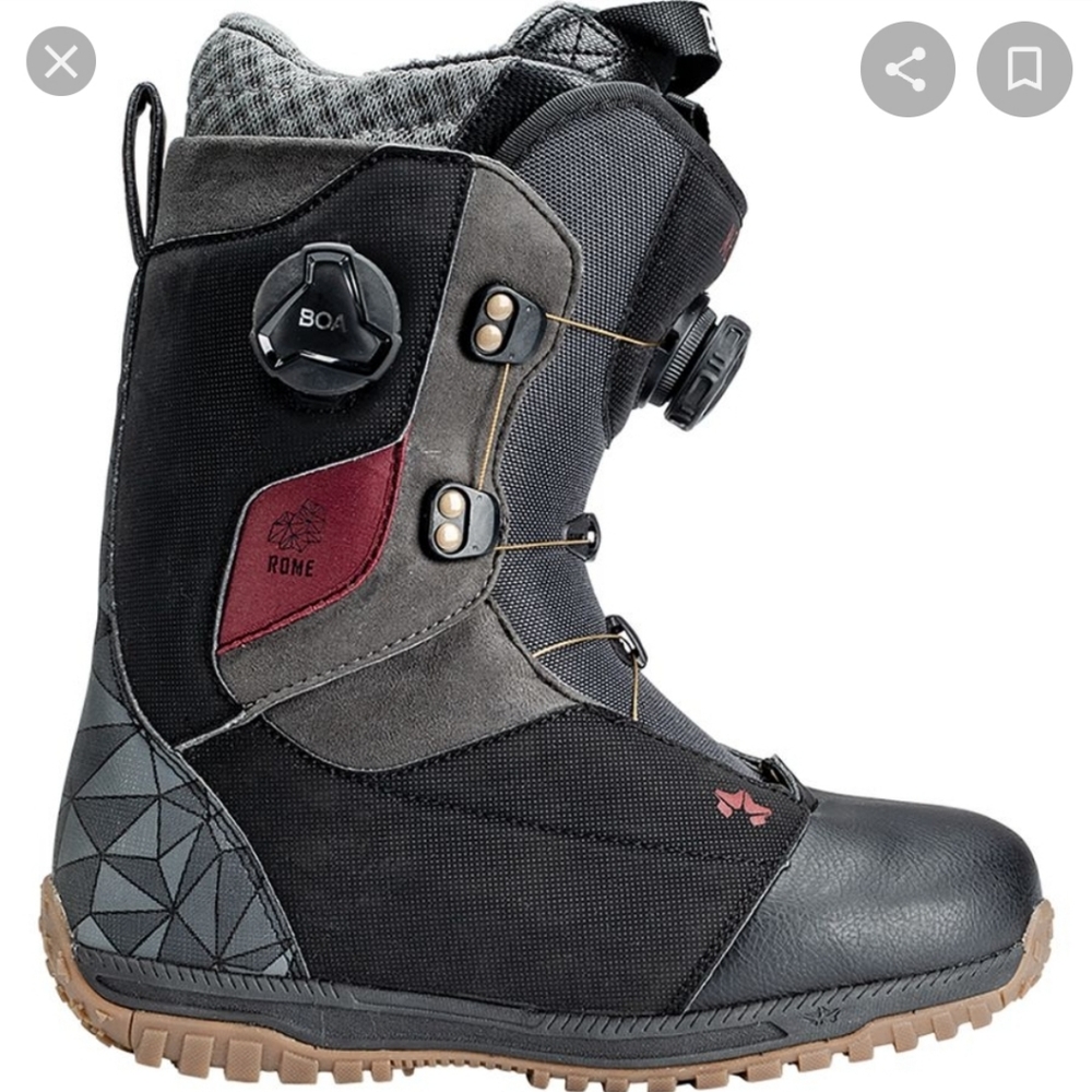 ROME WOMEN'S SDS MEMPHIS SNOWBOARD BOOT SIZE 9.5 (fits like an 8.5)